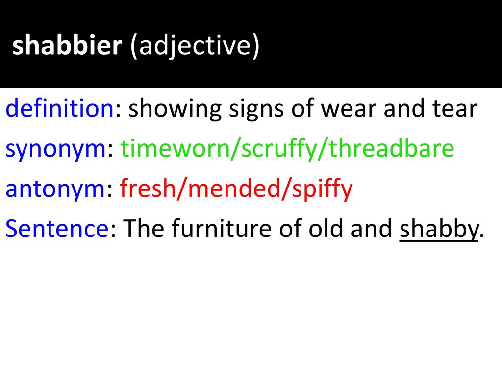 Wear and tear on sale synonym